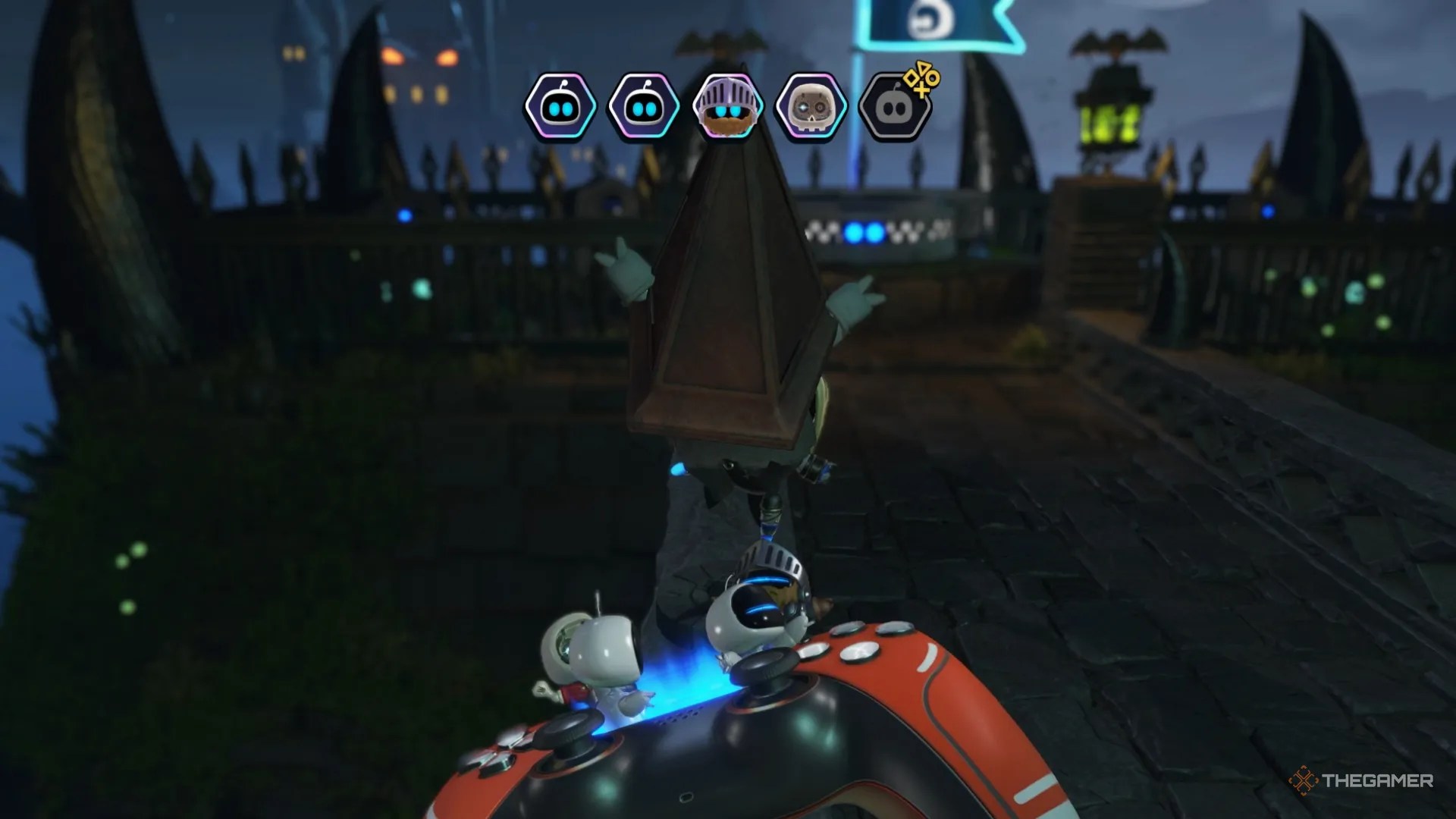 Astro Bot. Ghouls And Bots. The Pyramed Head Bot.