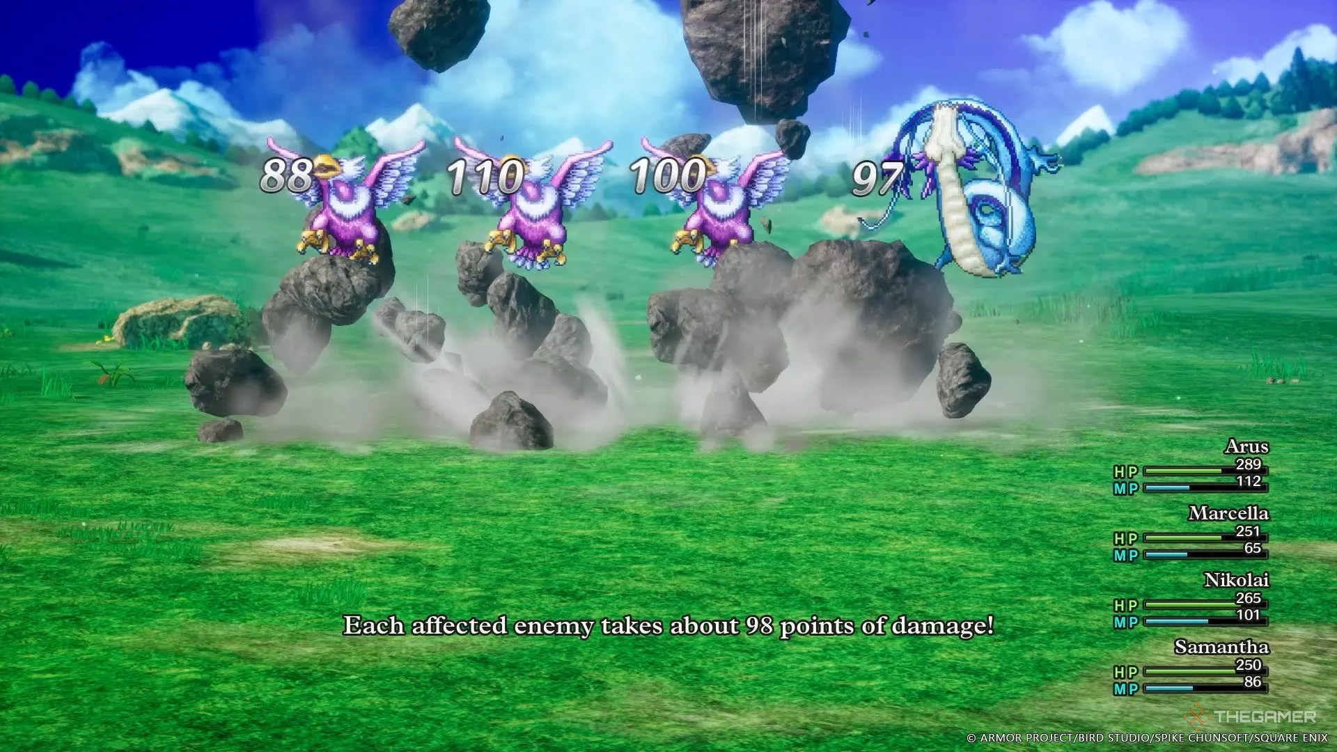 Combat arrangement in Dragon Quest 3.