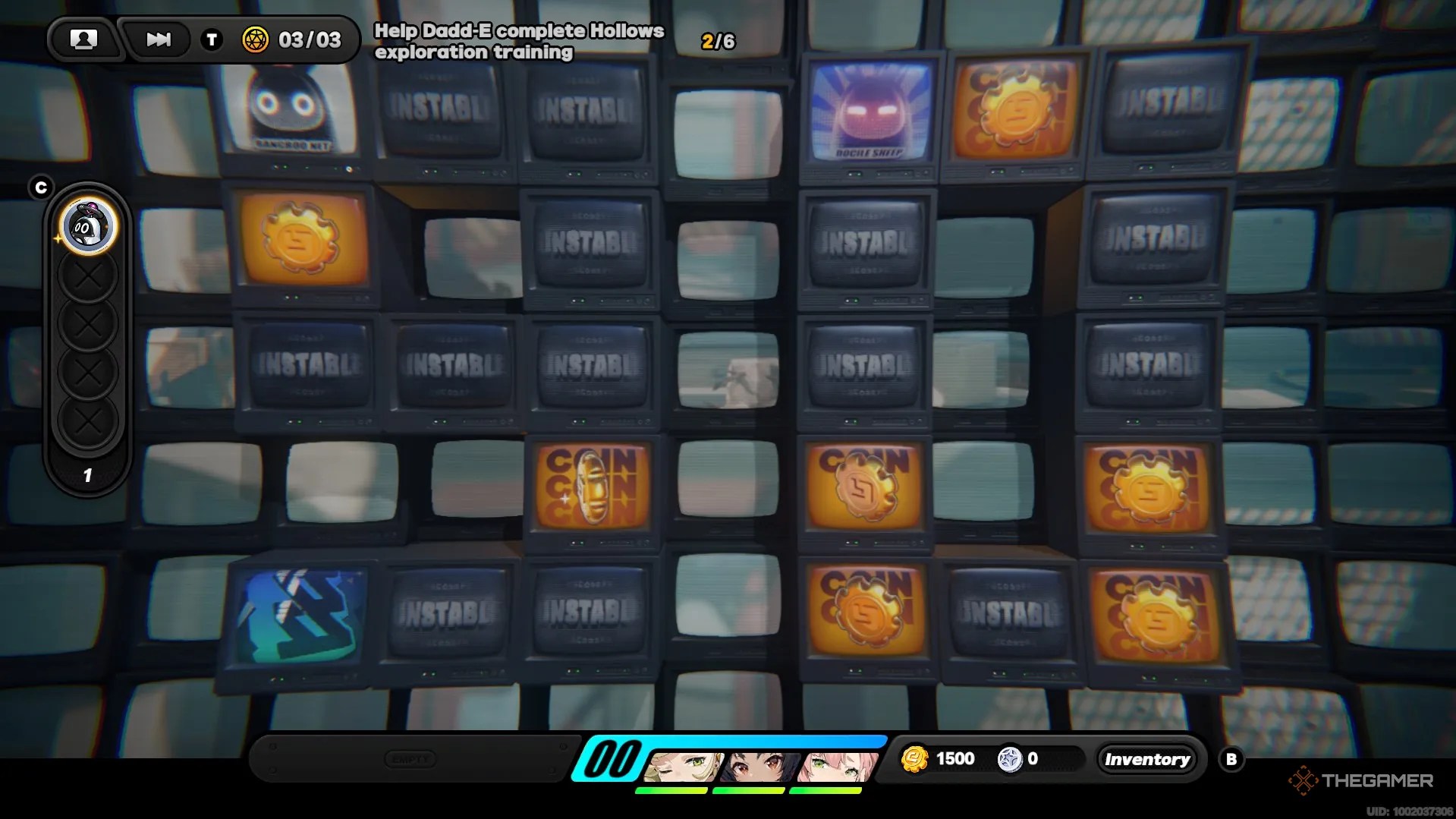 Glowing television screens in the shape of the number 90 in Zenless Zone Zero.