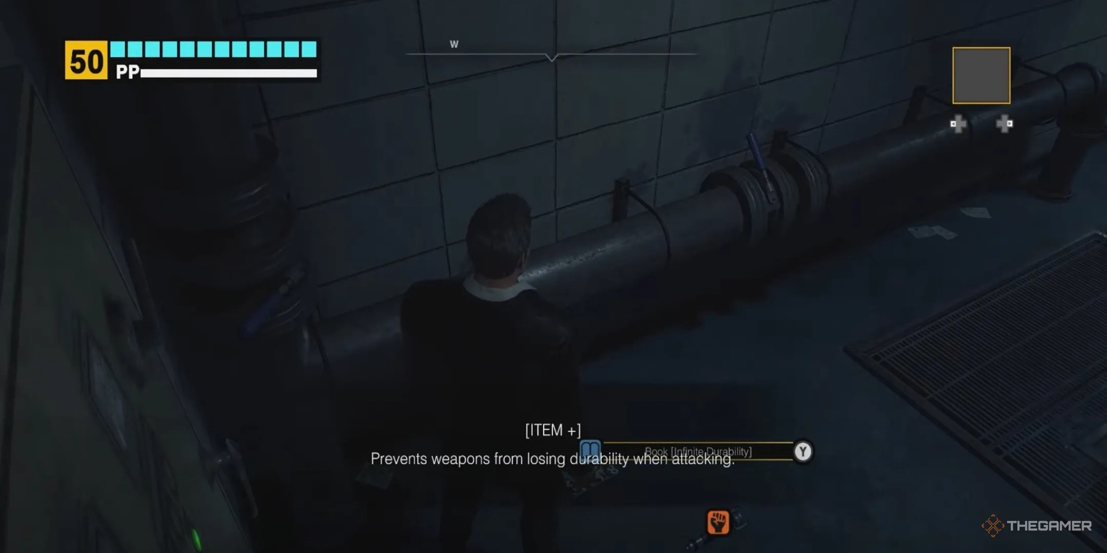 The infinite durability book inside the security room next to the true laser sword.