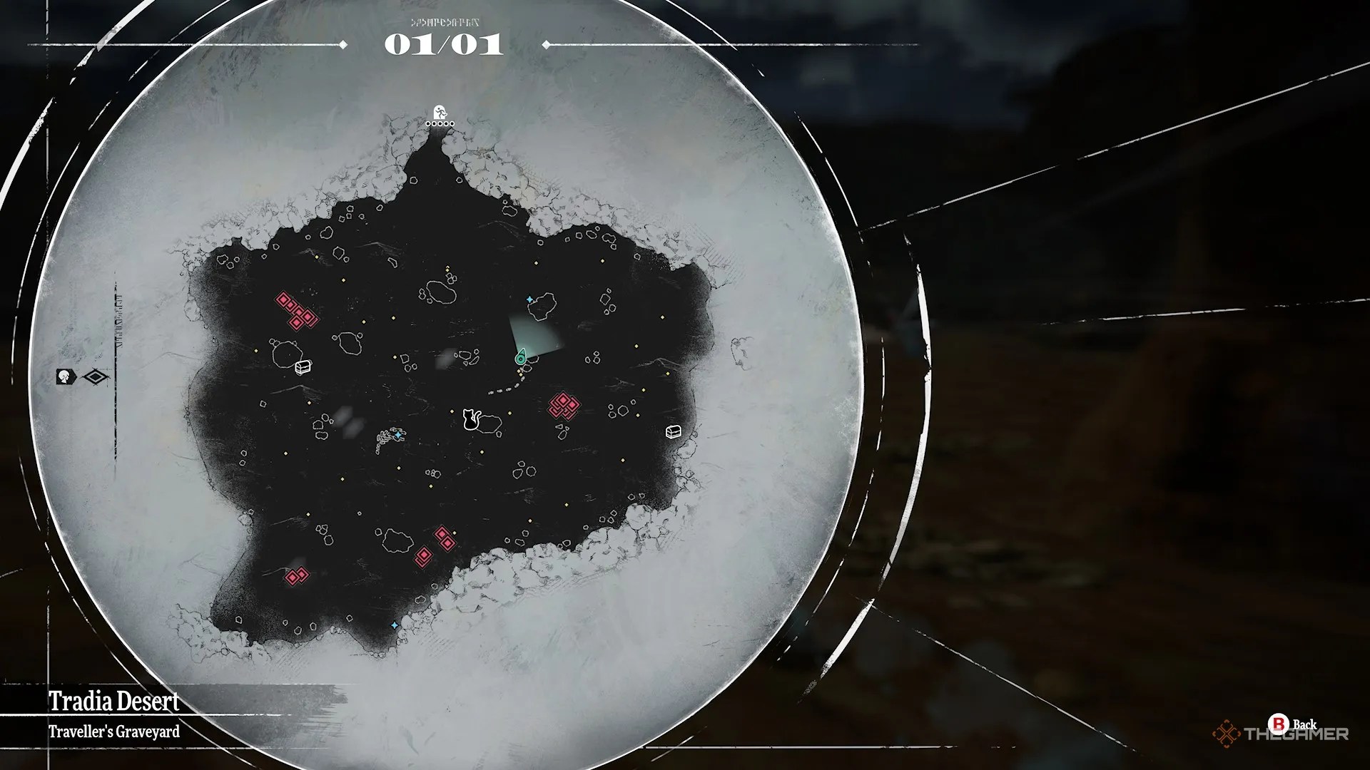 Tradia Desert map in Metaphor Refantazio.