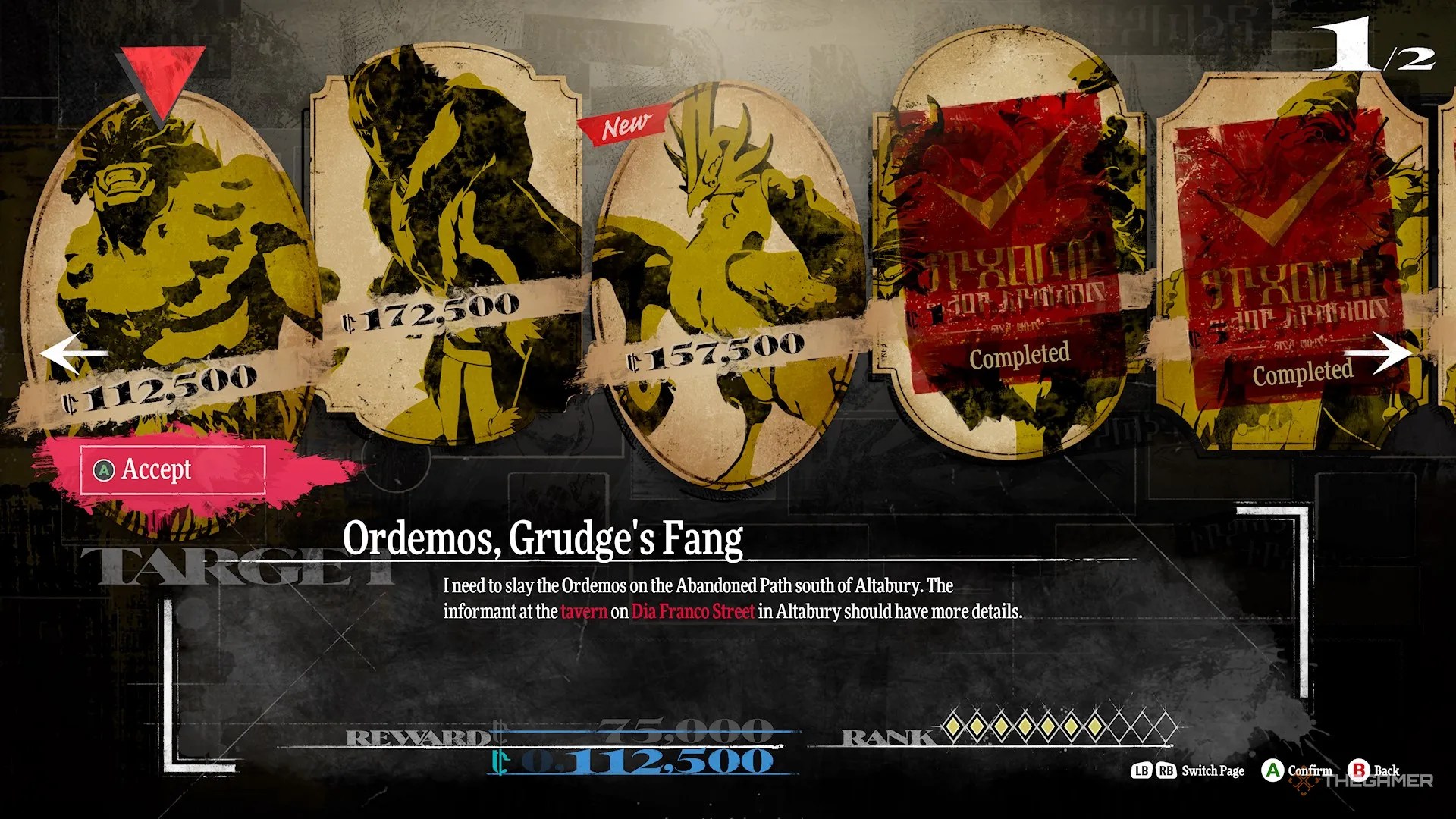 Ordemos bounty in Metaphor Refantazio.