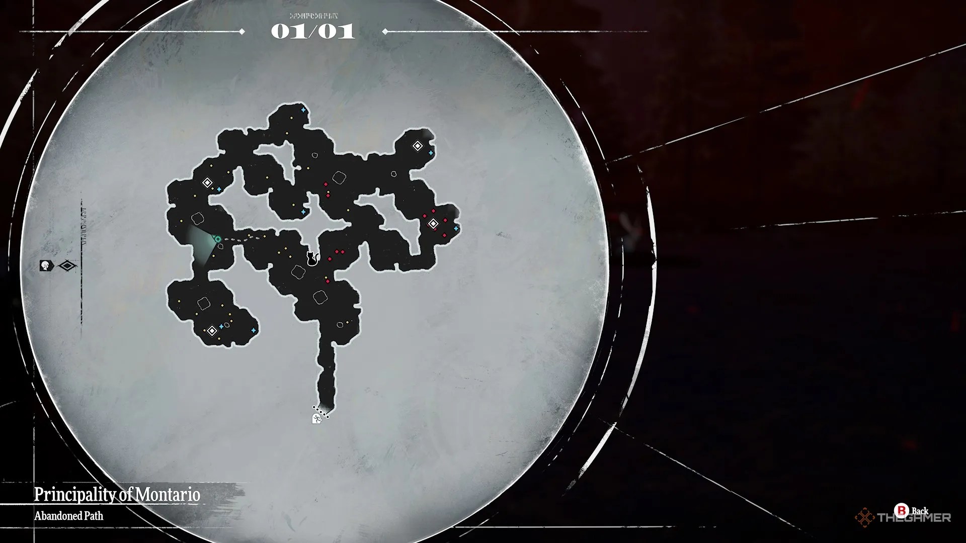 The Abandoned Path map in Metaphor Refantazio.