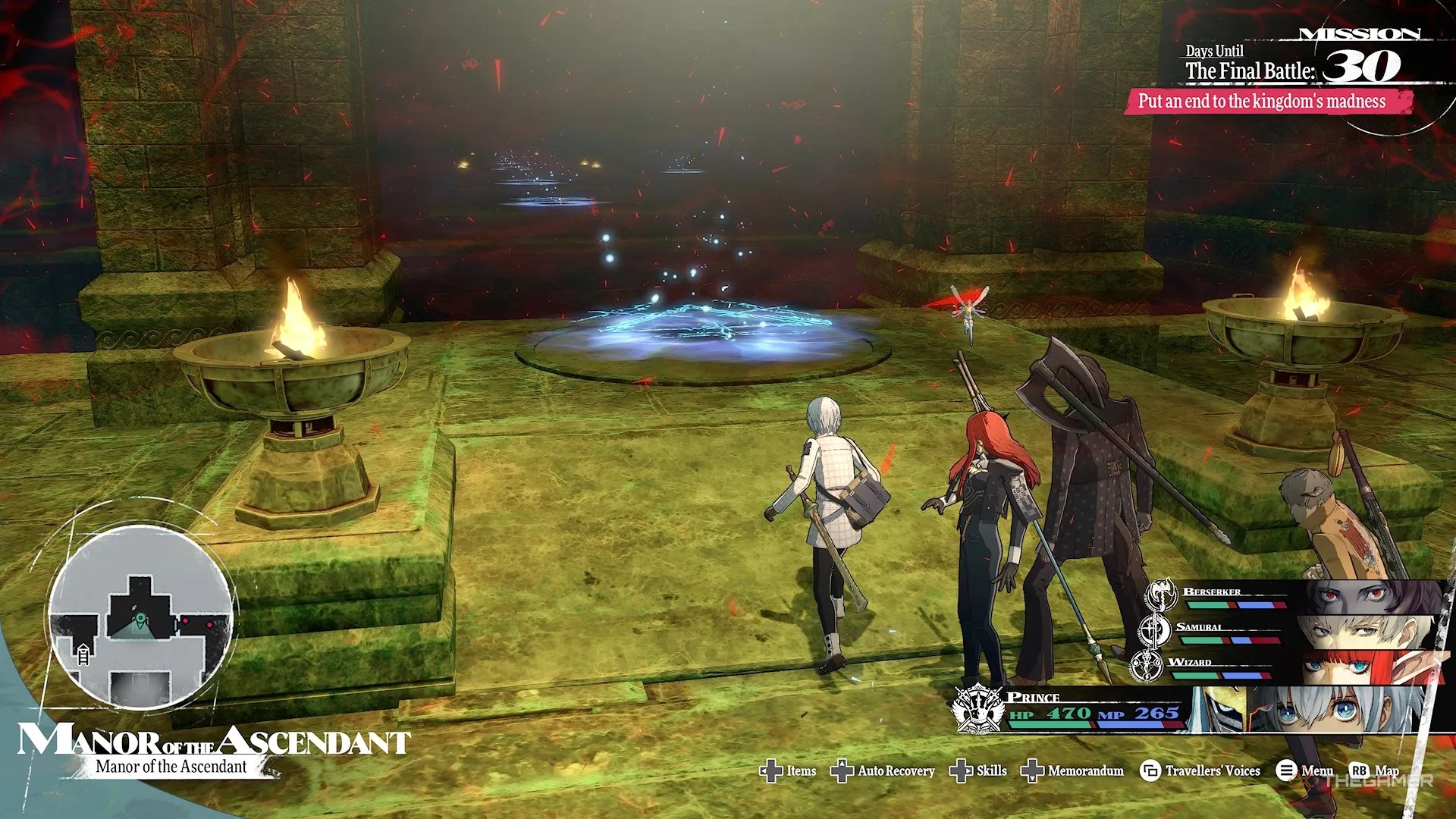 Using one of the portals in Manor Of The Ascendant in Metaphor ReFantazio.