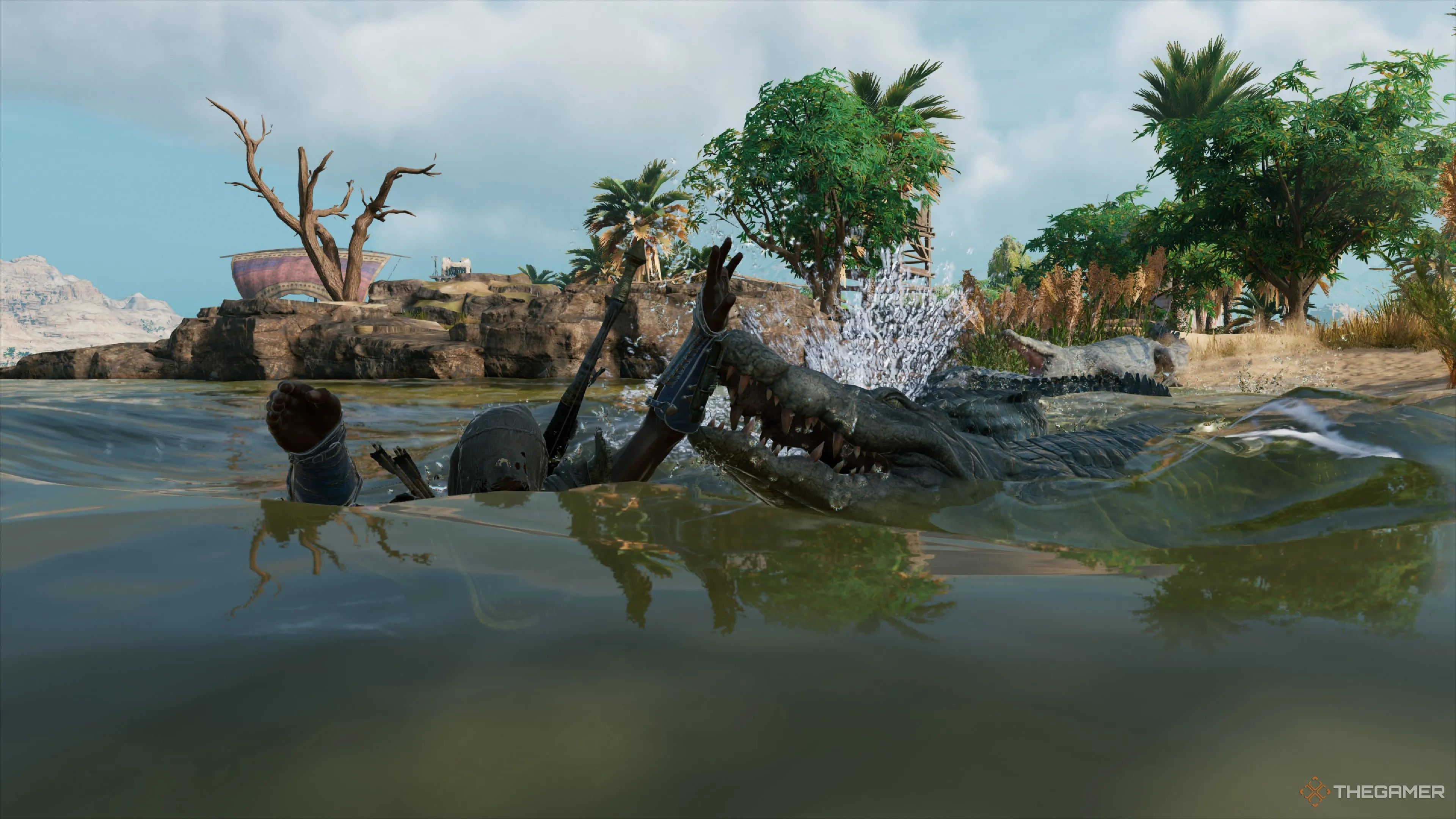Being eaten by crocodiles in Assassin&rsquo;s Creed Origins.