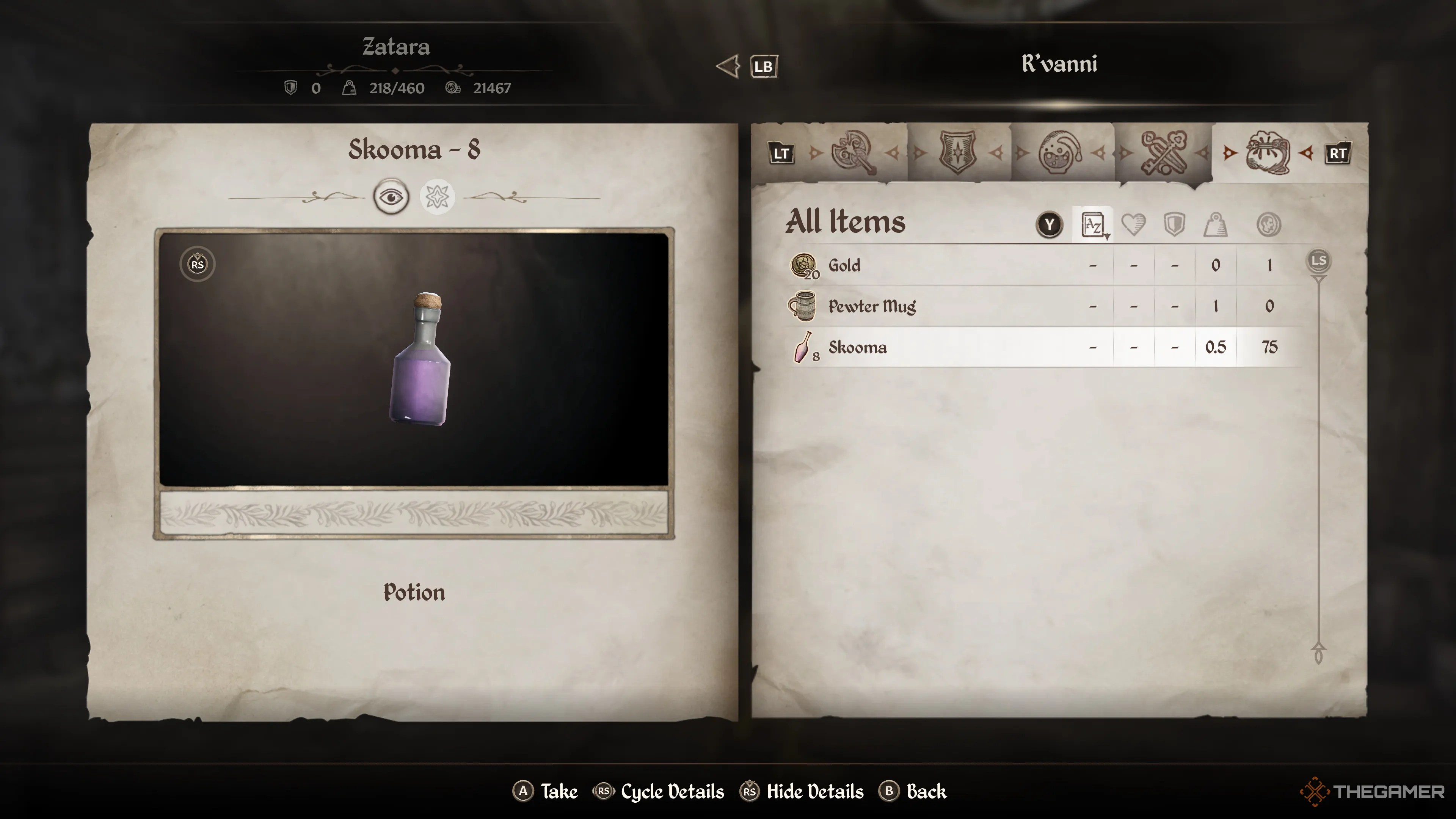 Oblivion Remastered How To Get Skooma R&rsquo;Vanni Inventory 15