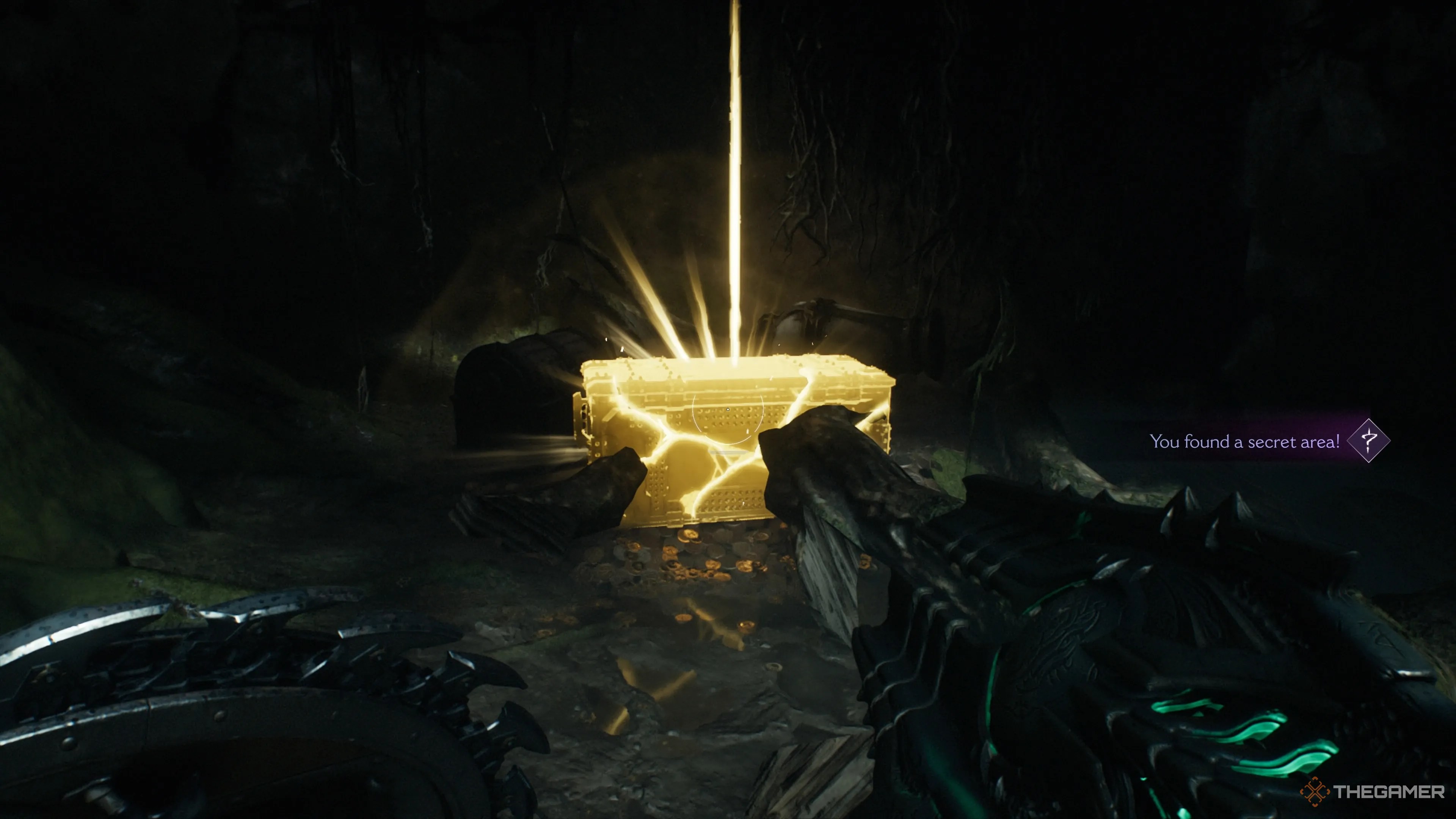 The first treasure chest in The Abyssal Forest of Doom The Dark Ages.