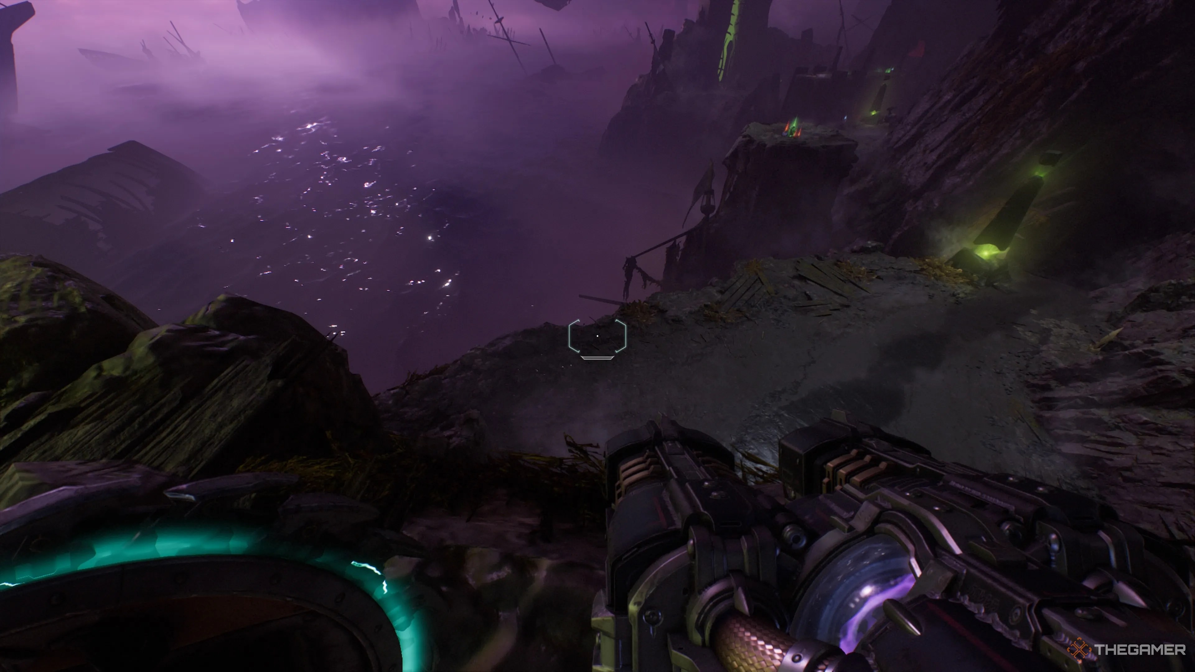 The Gold On The Cliff&rsquo;s Side At The Beginning Of The Temple Of Lomarith in Doom The Dark Ages.