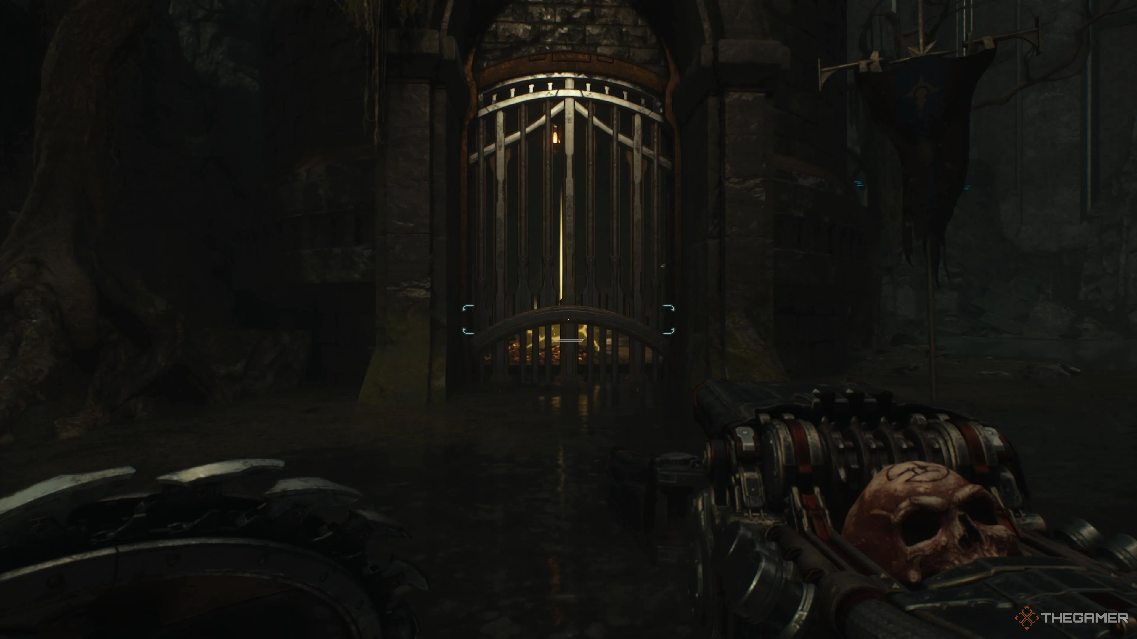 The treasure chest locked away in the tower in The Siege Part 1 stage of Doom The Dark Ages.