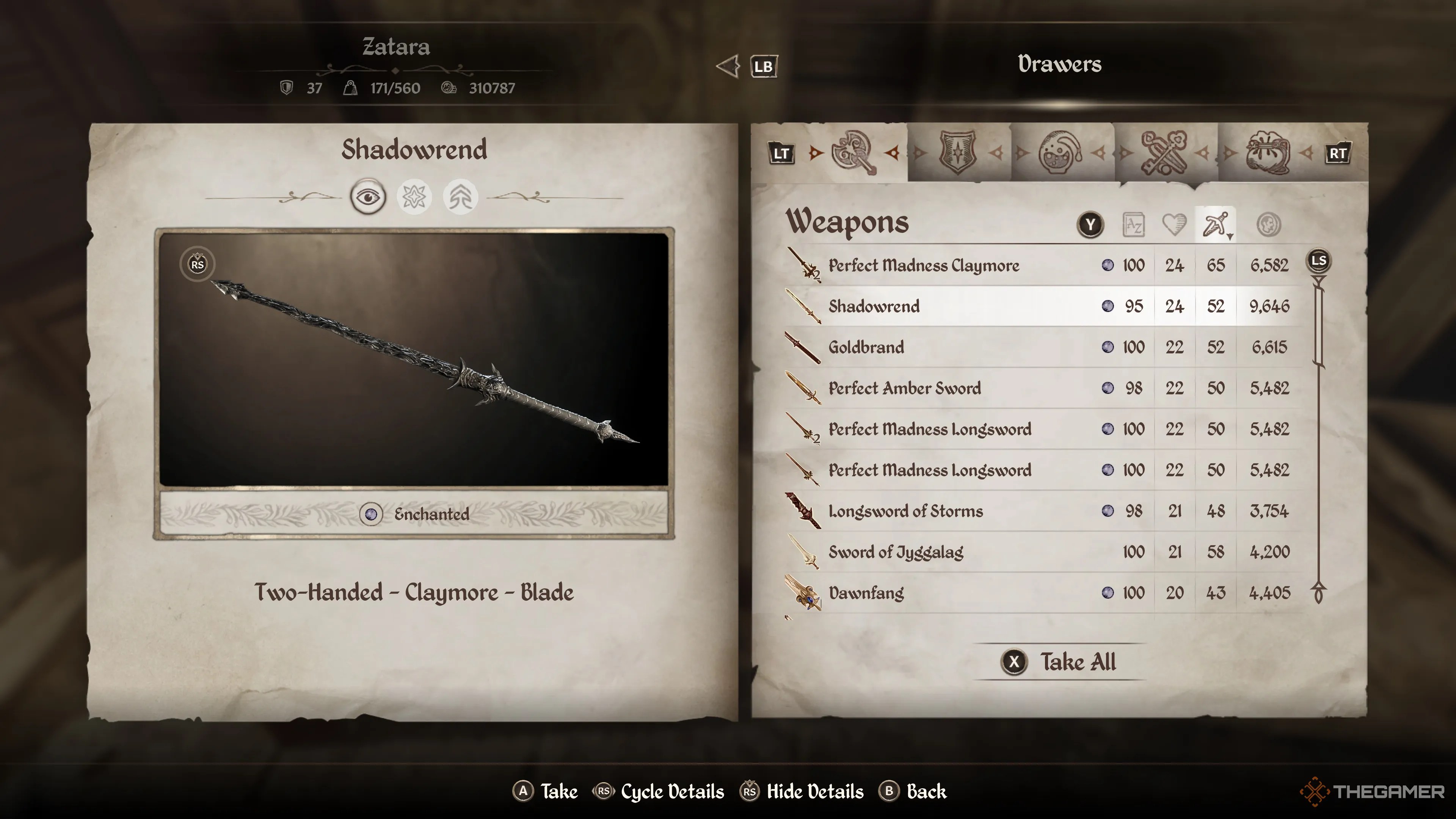 Oblivion Remastered Best Two-Handed Weapons Shadowrend 2