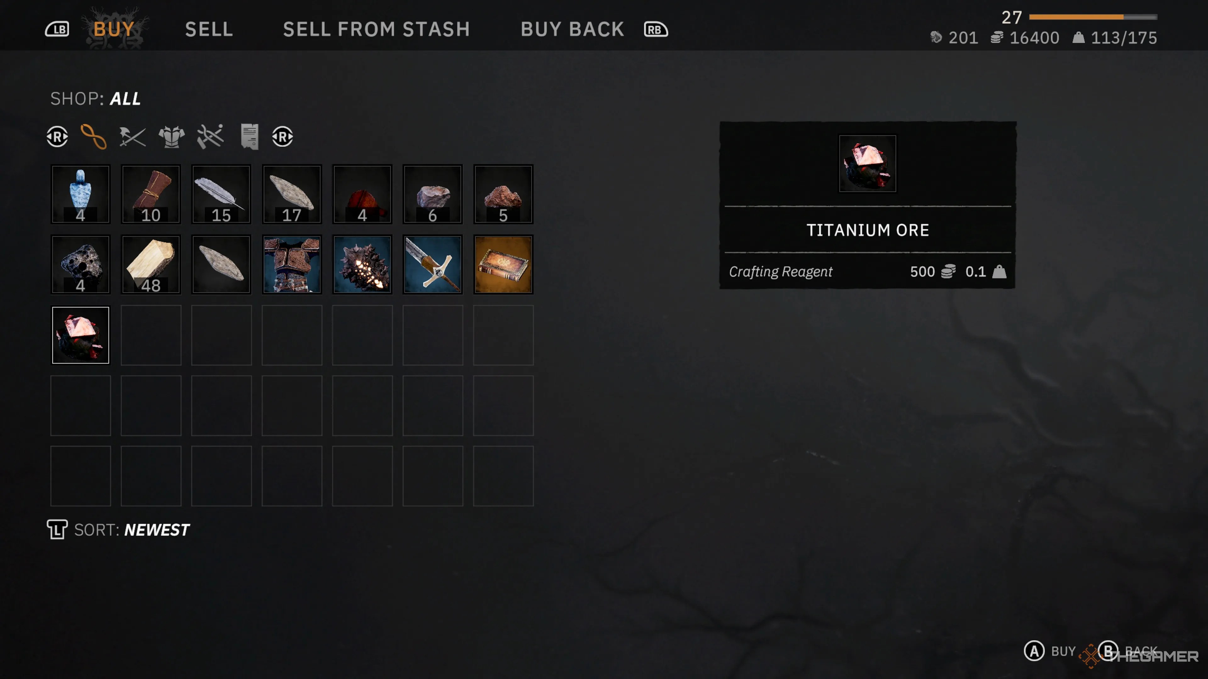Titanium In Inventory in Tainted Grail: The Fall Of Avalon.