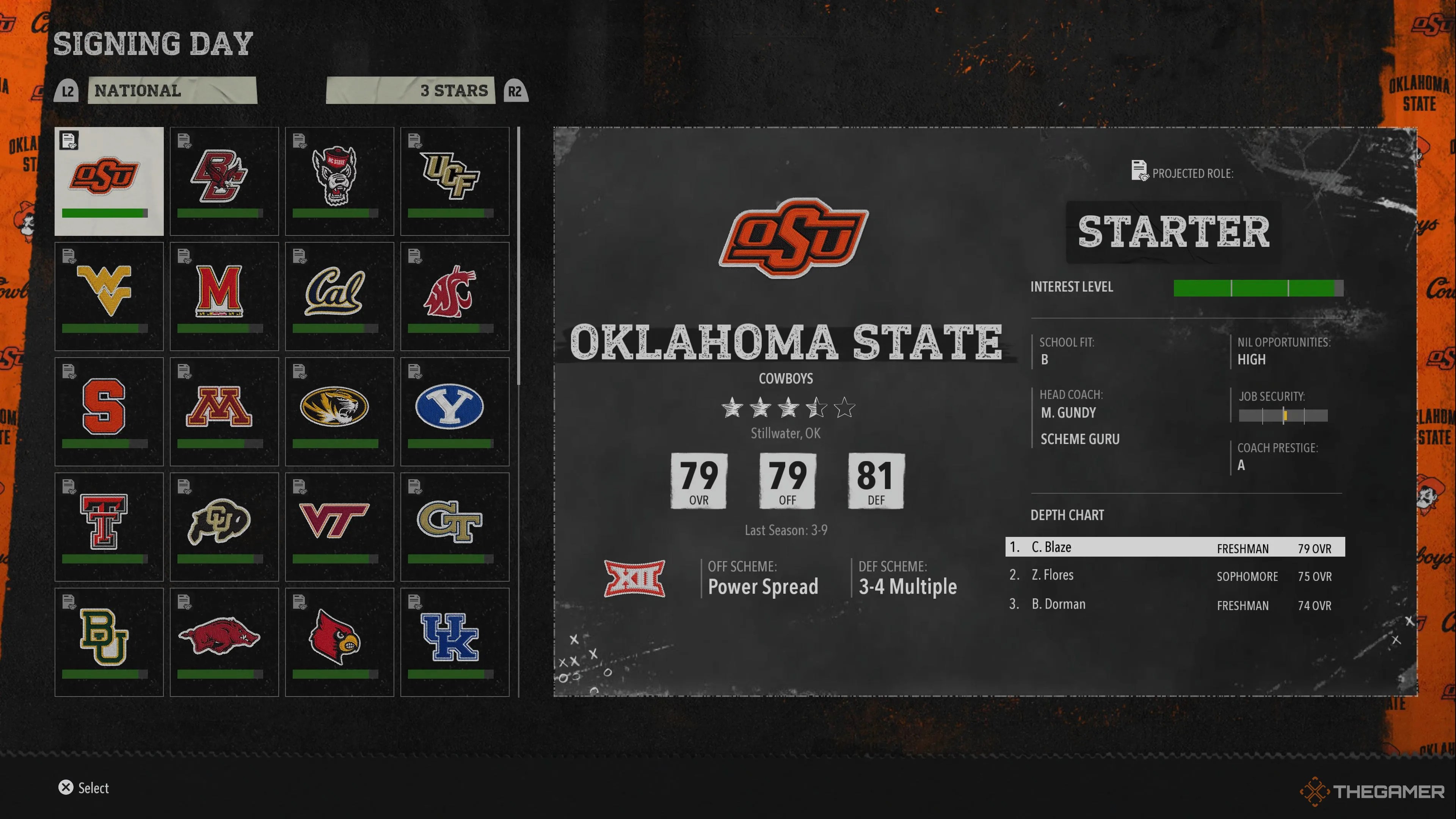 Selecting a school in College Football 26.