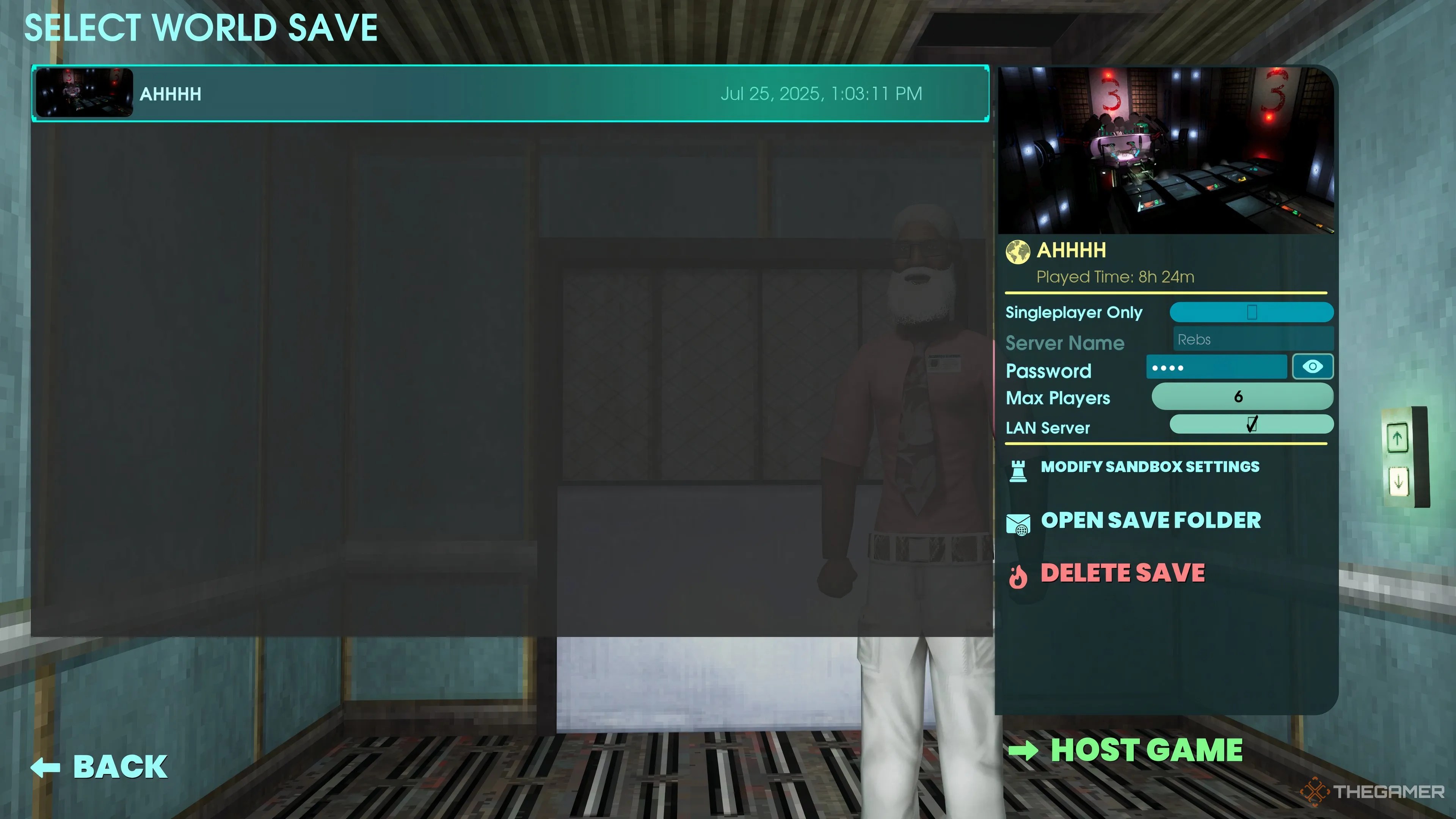 Screeb to Load into a multiplayer or singplayer save as a host in Abiotic Factor.