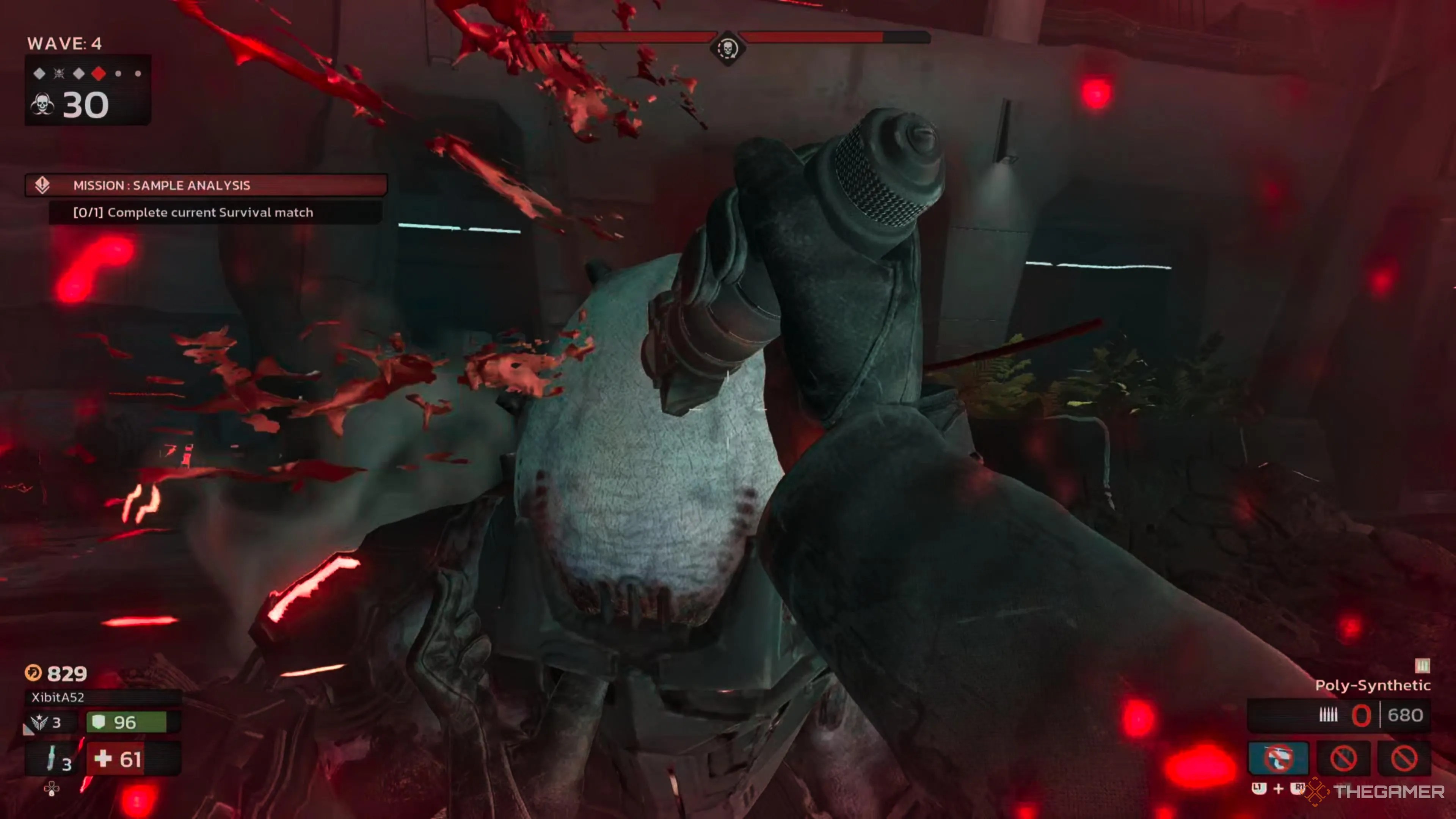 Performing an execution on a Zed in Killing Floor 3.