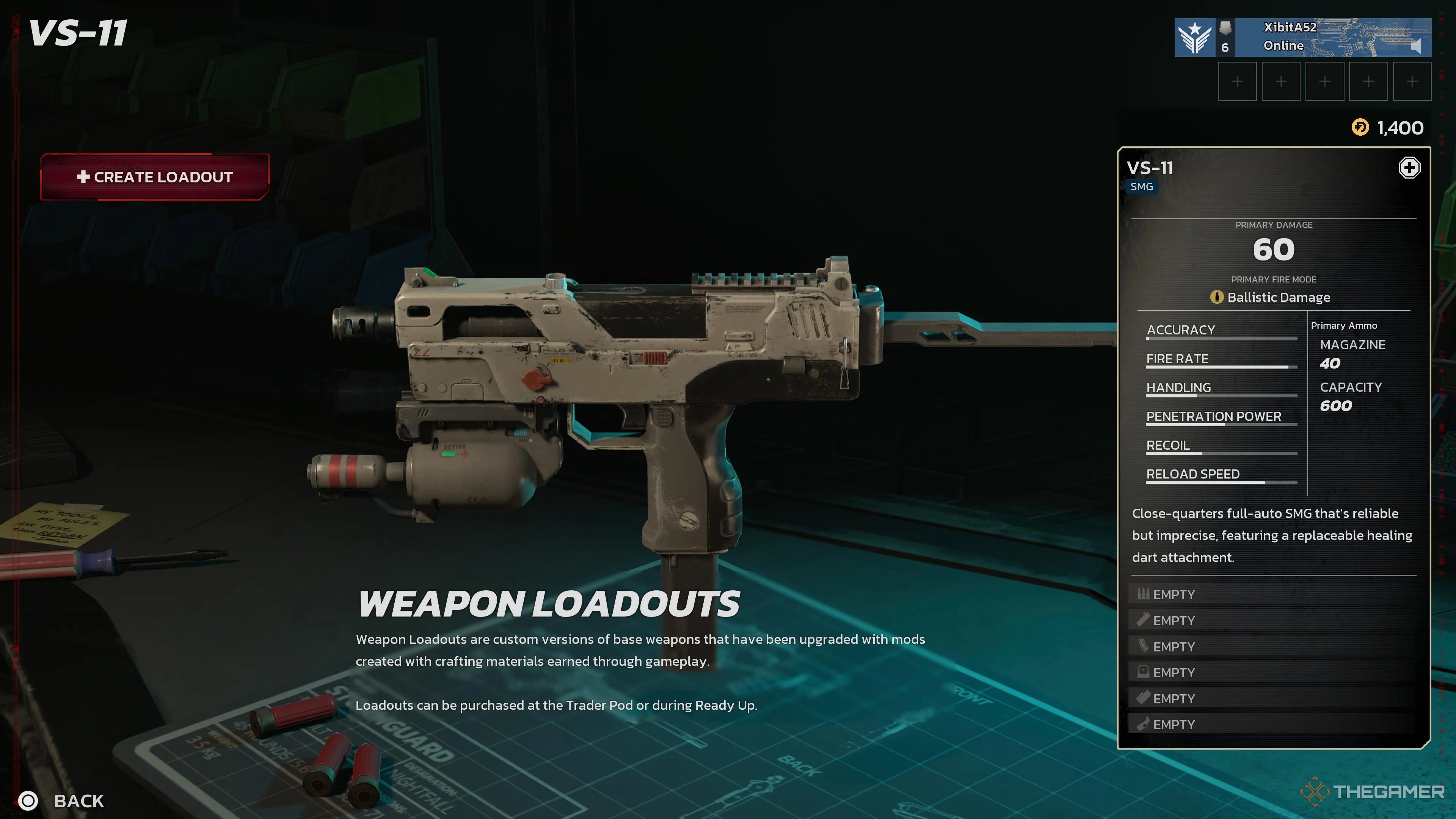 The VS-11&rsquo;s stats in the armory menu in Killing Floor 3.