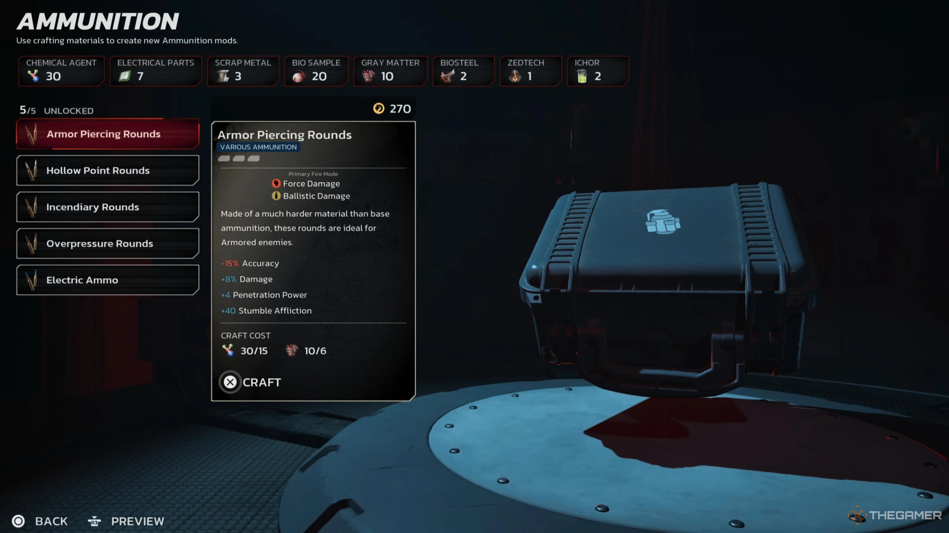The armor piercing rounds mod for ammunition in Killing Floor 3.