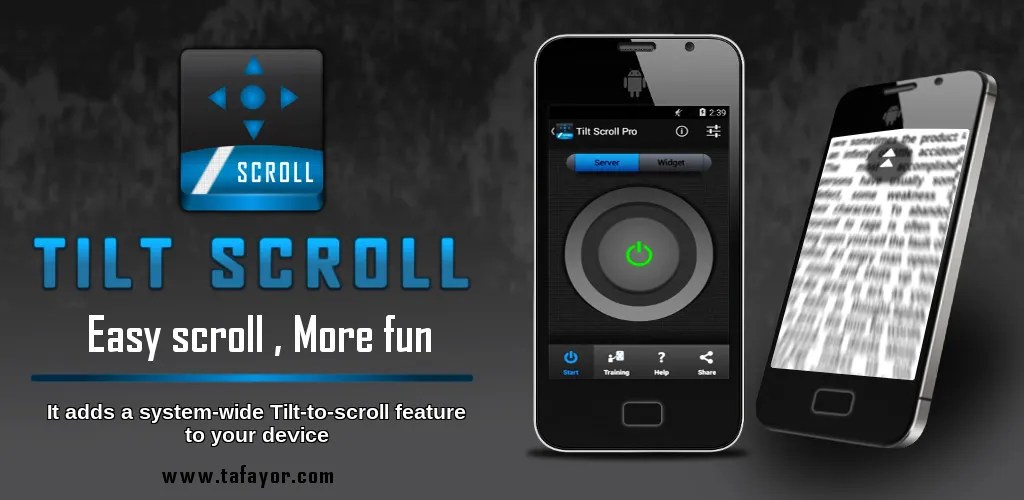 Scroll Your Device by Tilting it with Tilt Scroll