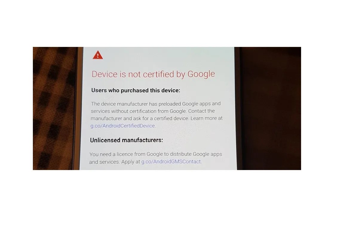 How to Fix the "Device is not Certified by Google" Error