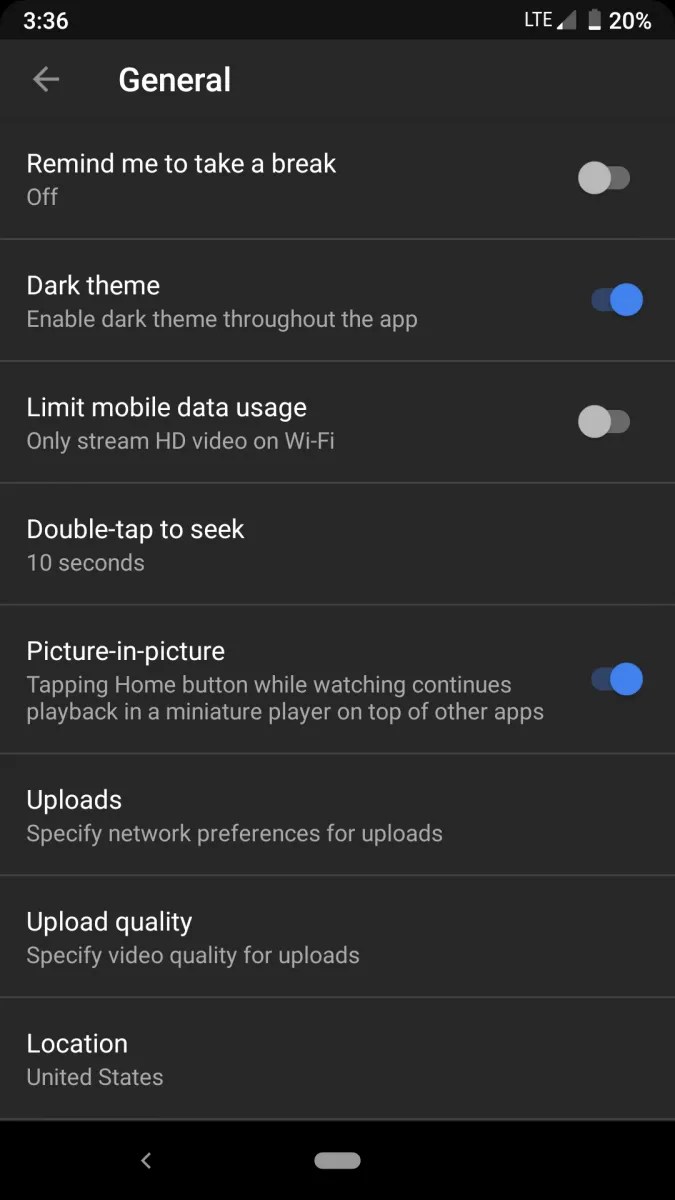 YouTube dark theme rolling out for some users on Android