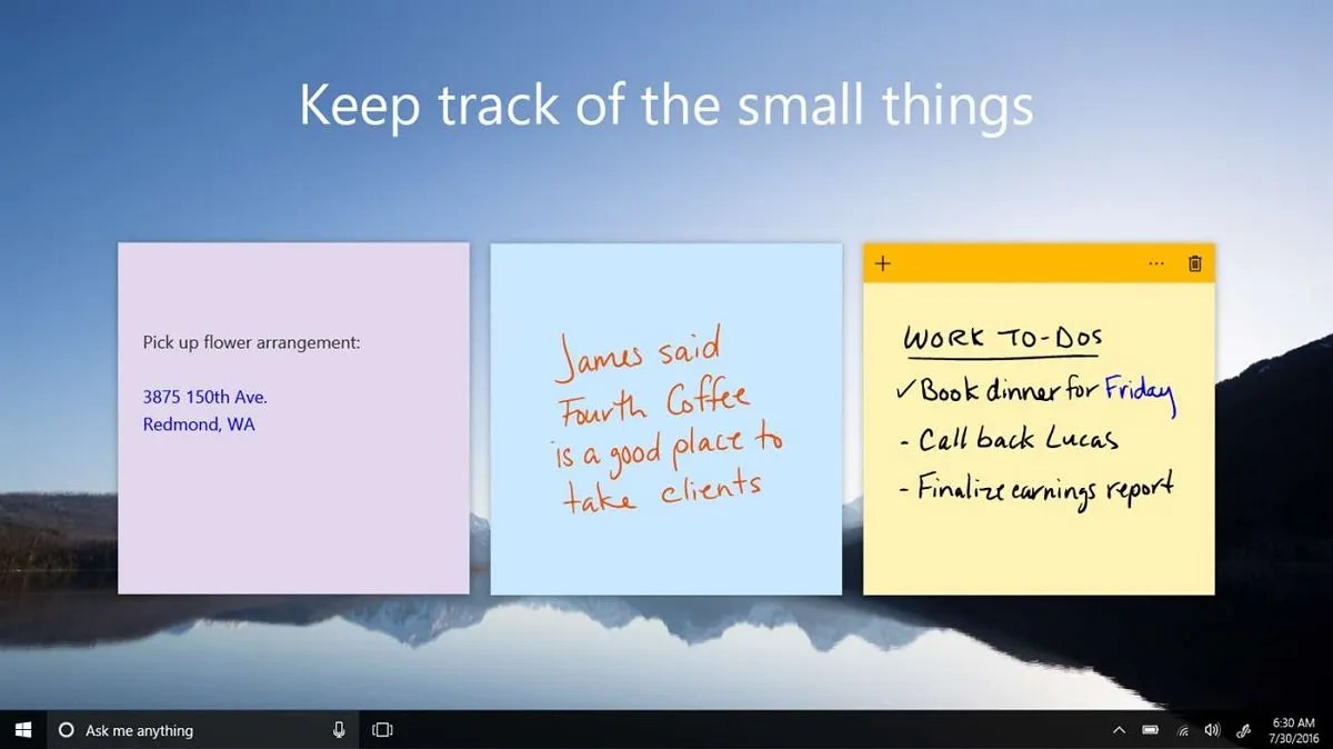 Windows 10's Sticky Notes to launch on Android, will sync with PC