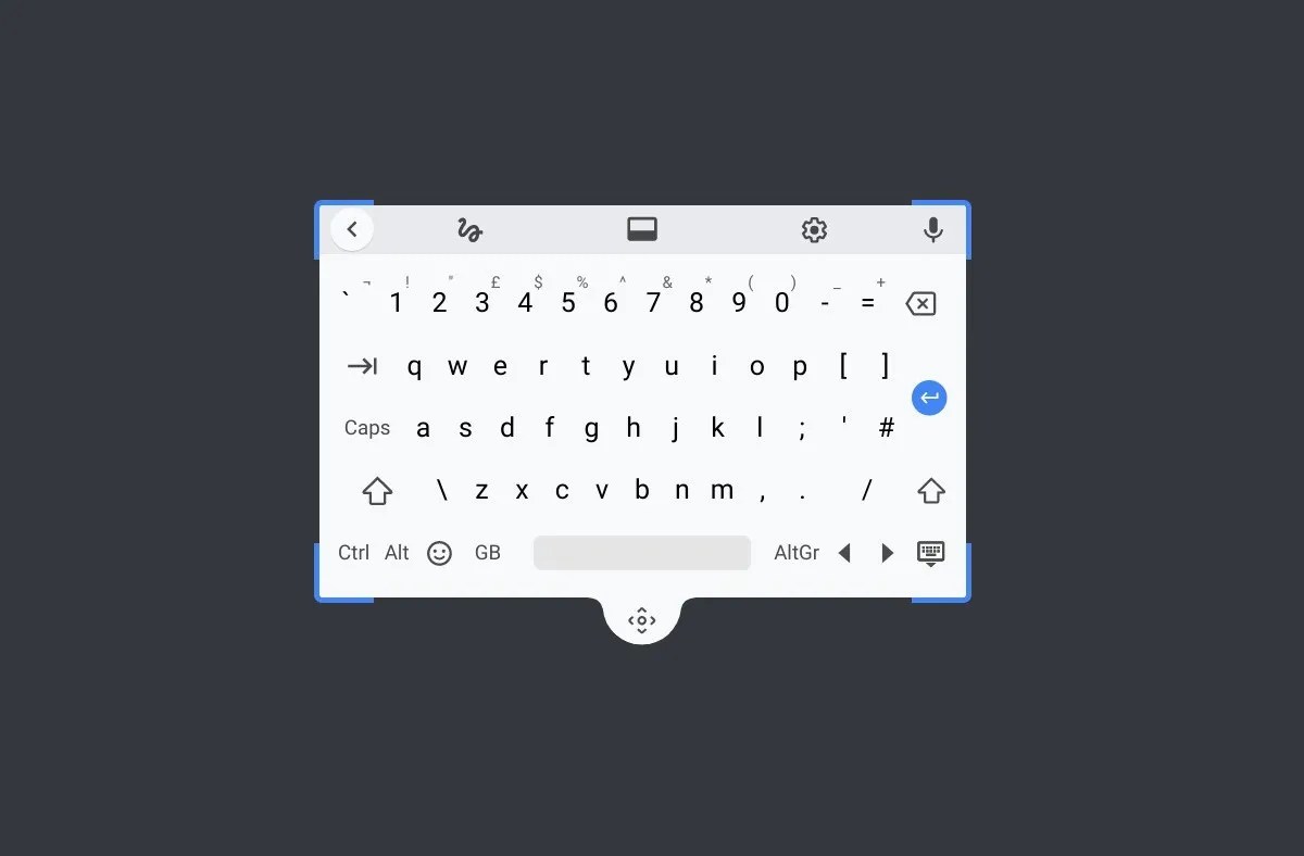 The floating keyboard in Chrome OS will soon be resizable
