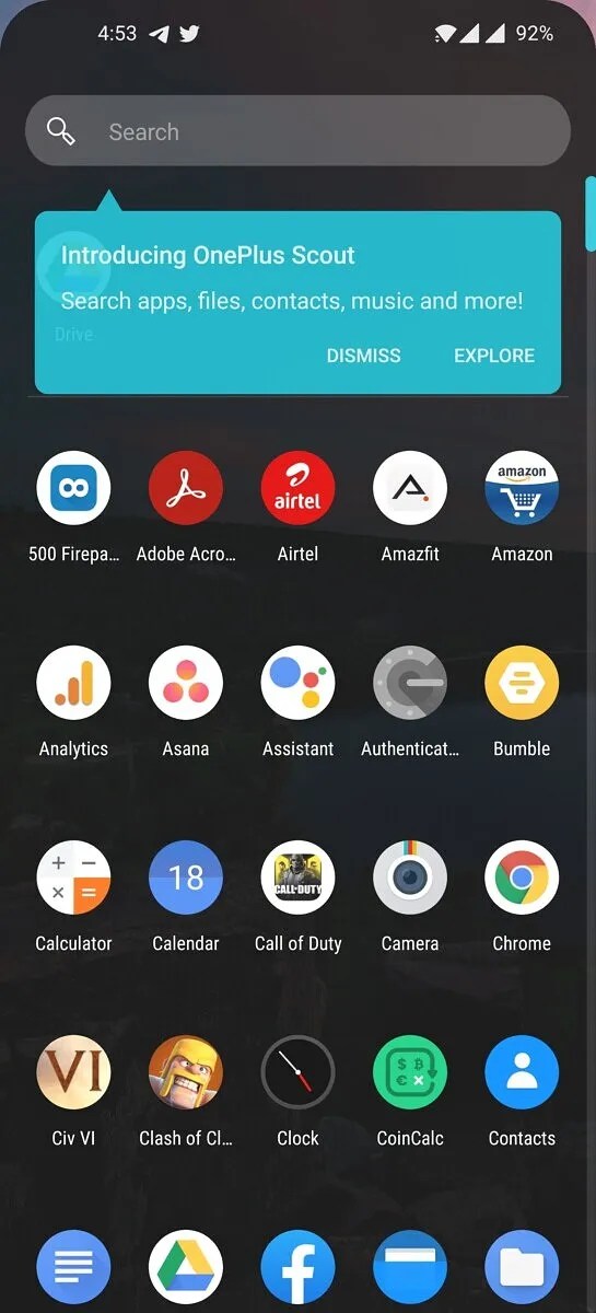 OnePlus Launcher update brings OnePlus Scout unified search feature for