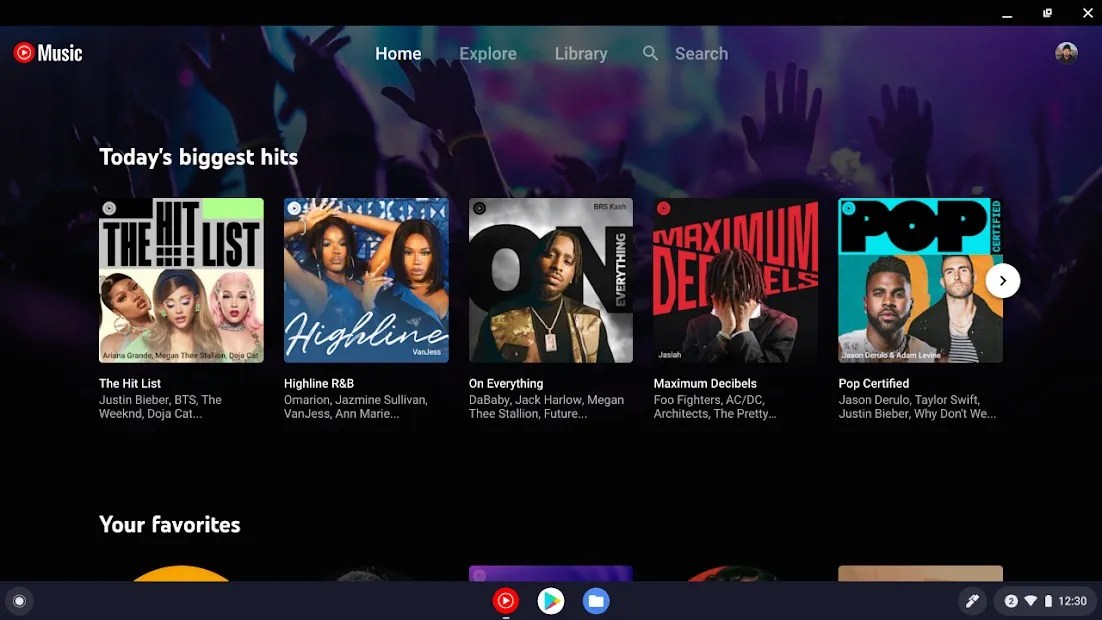 Google has released a YouTube Music PWA for Chromebooks