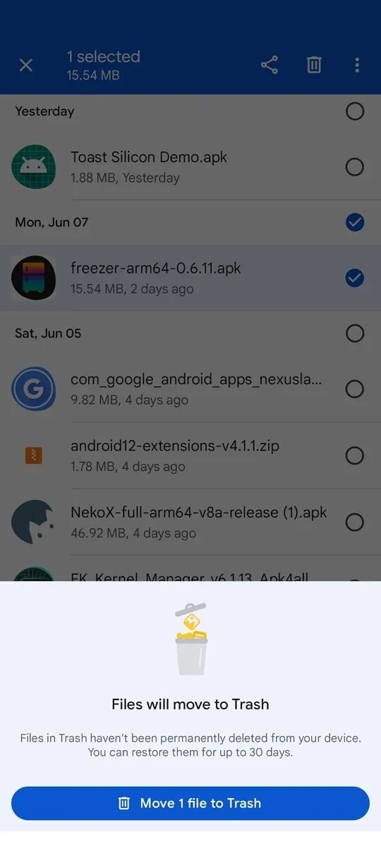 Files by Google is rolling out a Trash folder for some users