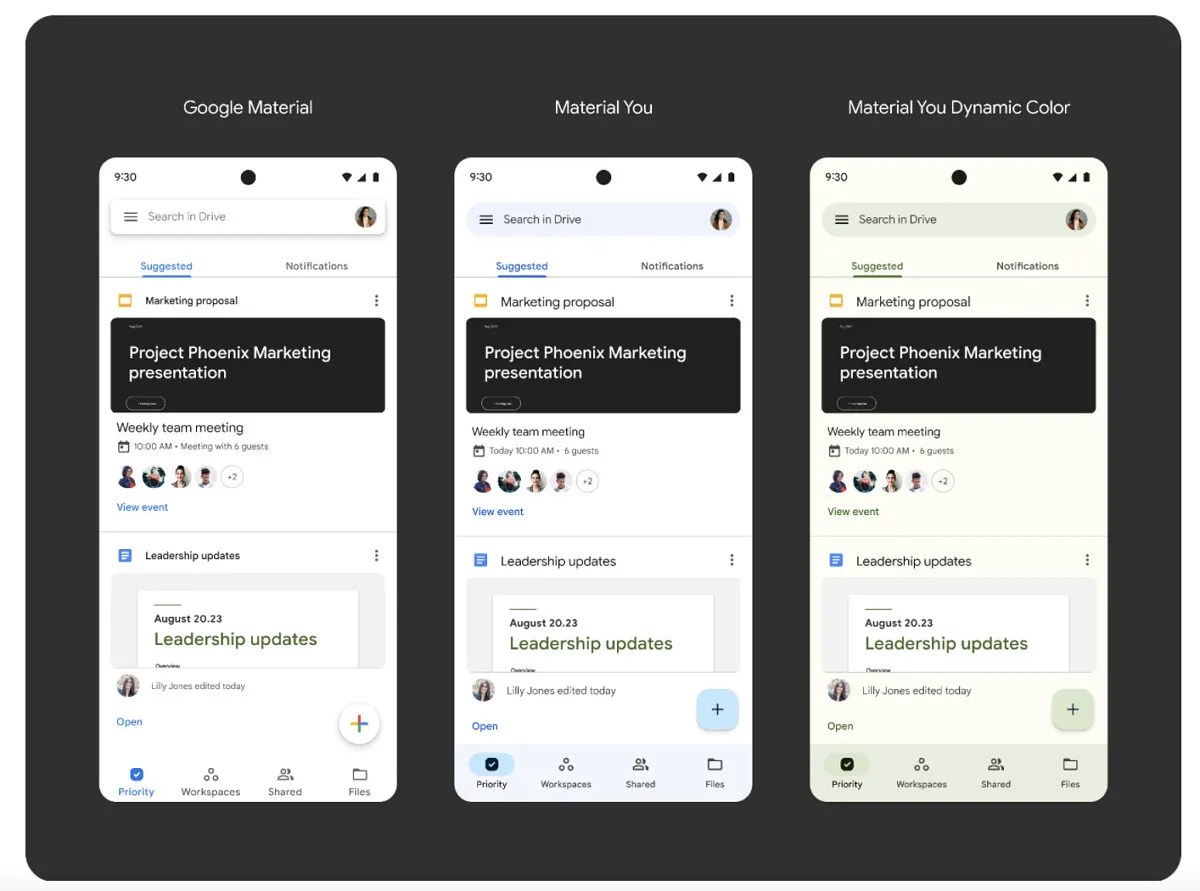 Google Drive's Material You update also brings a new Xshaped widget