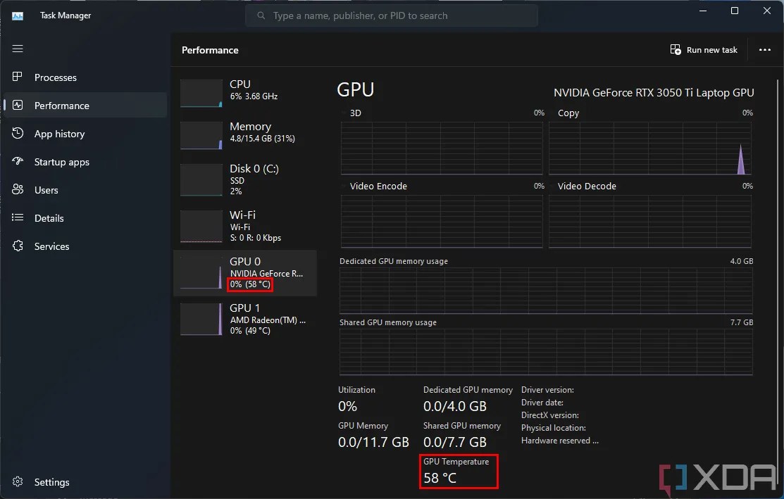 How to check your graphics card temperature on Windows 11