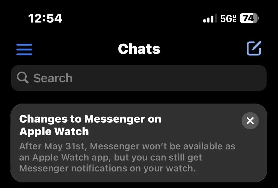 Facebook is killing off Messenger for Apple Watch