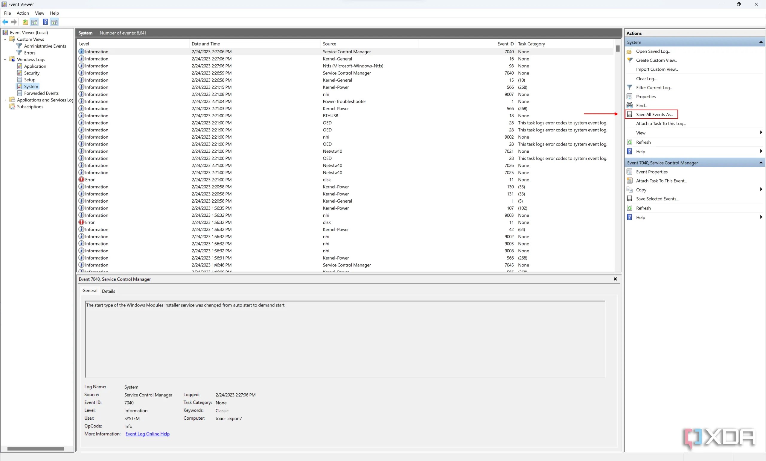 How to use Event Viewer to check for errors on Windows 11