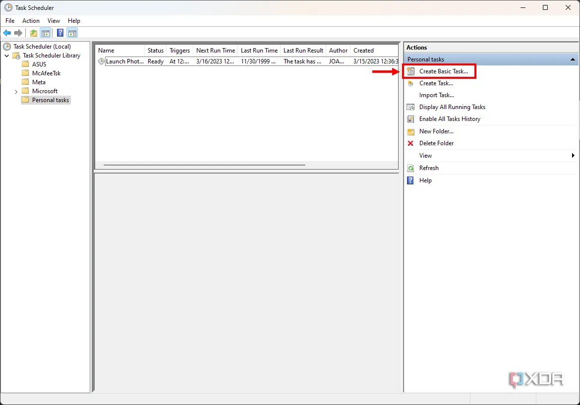 How to create automated tasks with Task Scheduler in Windows 11