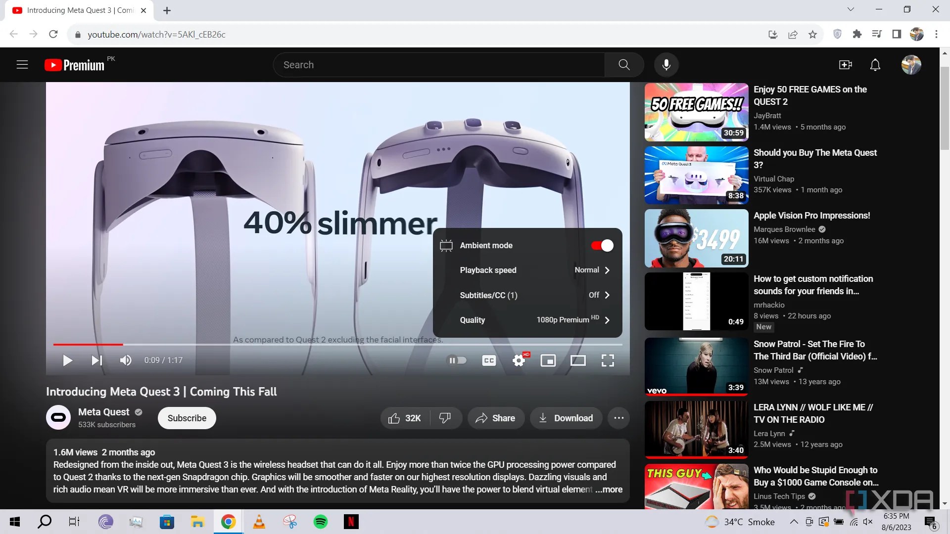 YouTube begins rolling out 1080p Premium enhanced bitrate option for