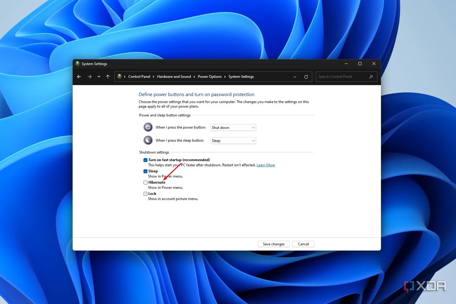 How to enable hibernate mode on Windows 11