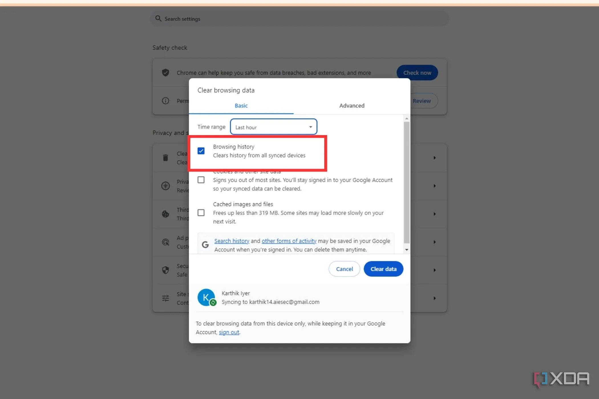 How to delete history on Google Chrome?