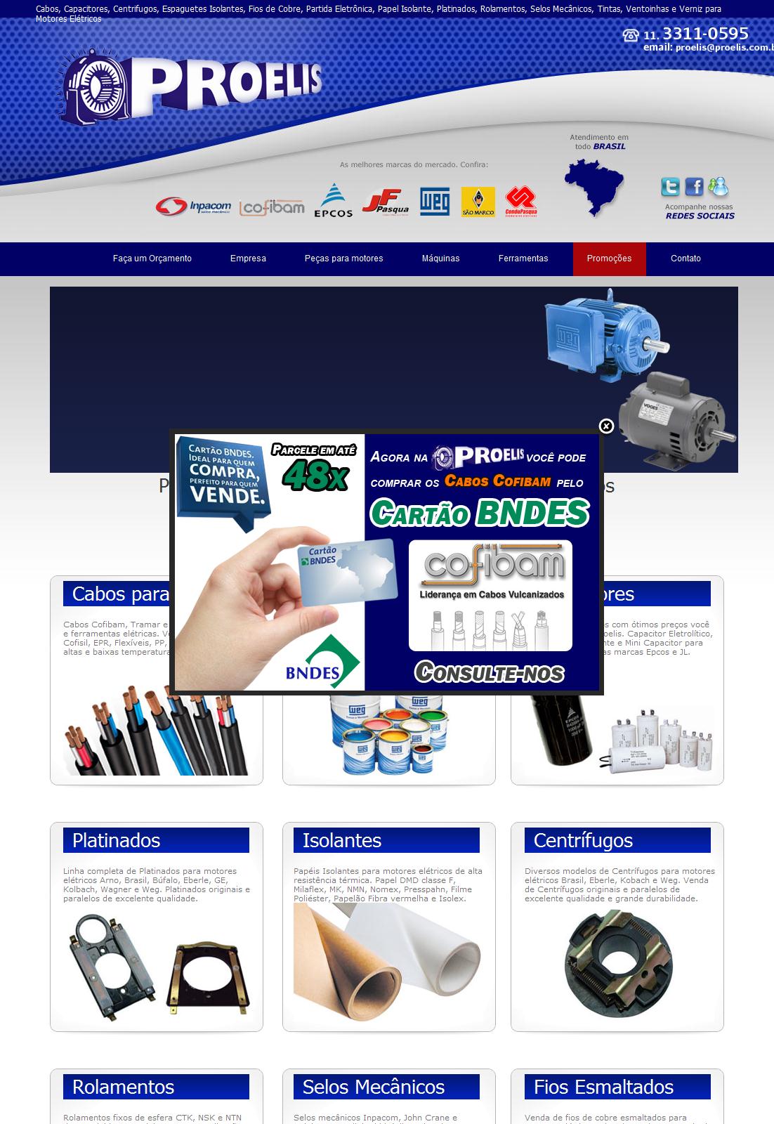 Websites PROELIS PRODUTOS ELETRICOS E ISOLANTES LTDA. Trade Nosis