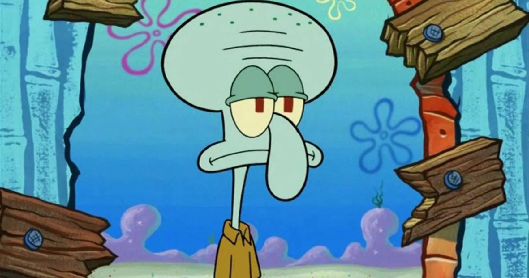 Squidward Meme Running Away Captions Cute Today
