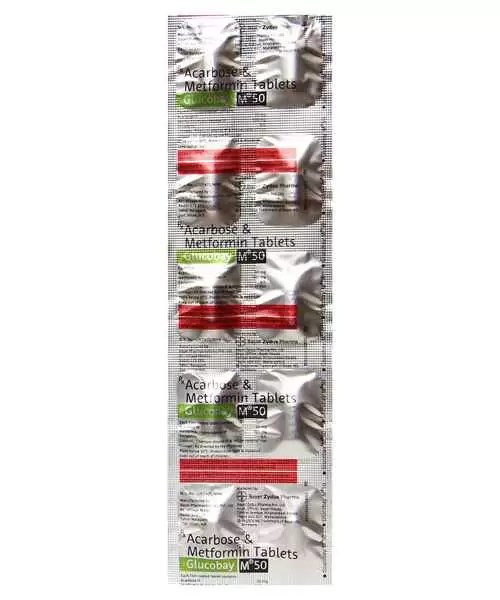 GLUCOBAY M 50MG TAB ( BAYER ZYDUS PHARMA PVT LTD ) Buy GLUCOBAY M