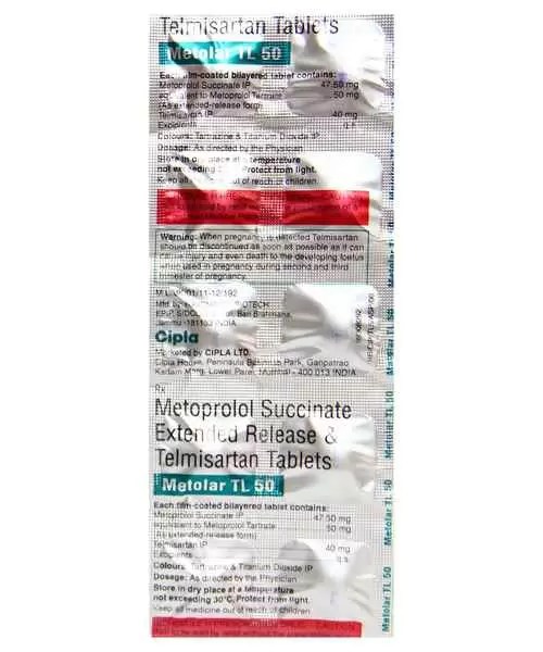 50 tals tapet Metolar Tl 50Mg Tab(Cipla) - Buy Metolar Tl 50Mg Tab Online At Best Price In India - Medplusmart