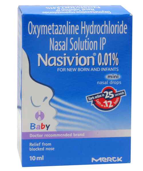 NASIVION BABY MINI 10ML NASAL SOLUTION ( MERCK LIMITED ) Buy NASIVION BABY MINI 10ML NASAL