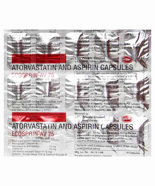 Buy Ecosprin Av 75mg Capsule MedPlus