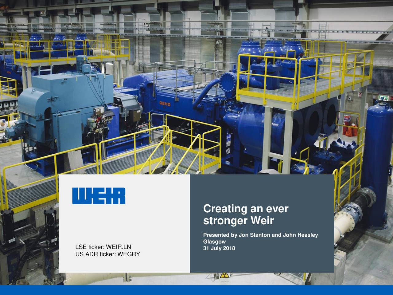 Weir Group PLC ADR 2018 Q2 Results Earnings Call Slides (OTCMKTS
