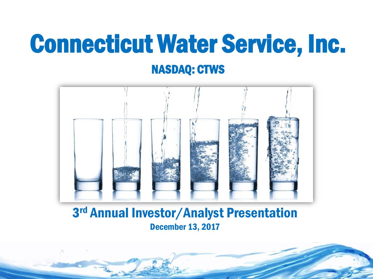 Connecticut Water Service (CTWS) Investor Presentation Slideshow