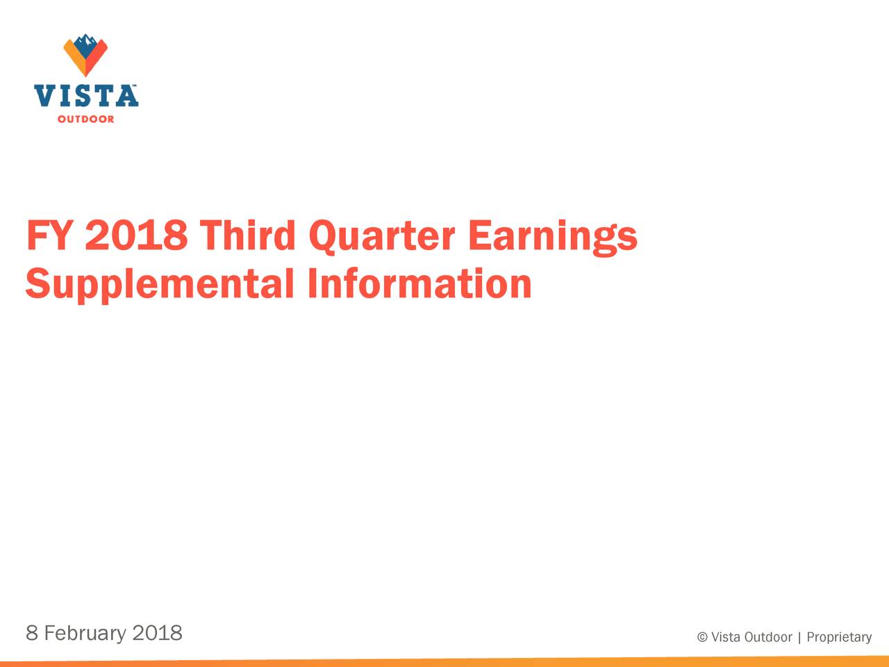 Vista Outdoor 2018 Q3 Results Earnings Call Slides (NYSEVSTO) Seeking Alpha
