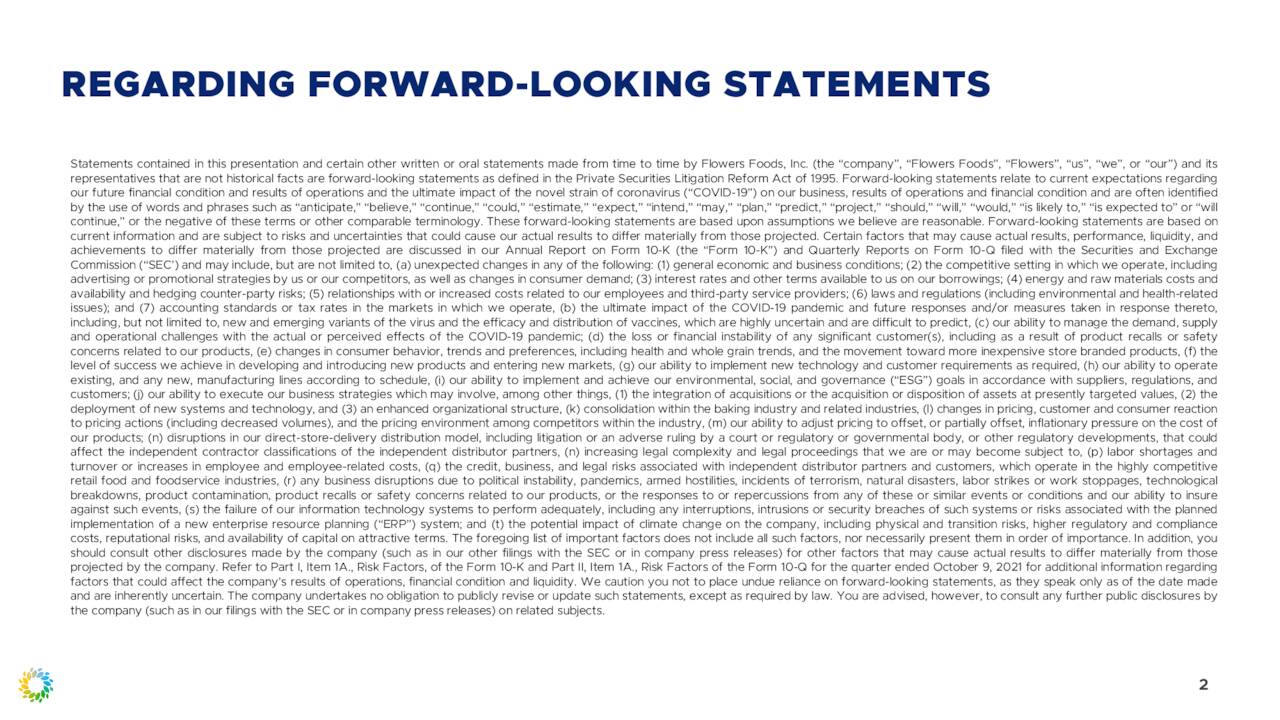 Flowers Foods, Inc. 2021 Q4 Results Earnings Call Presentation