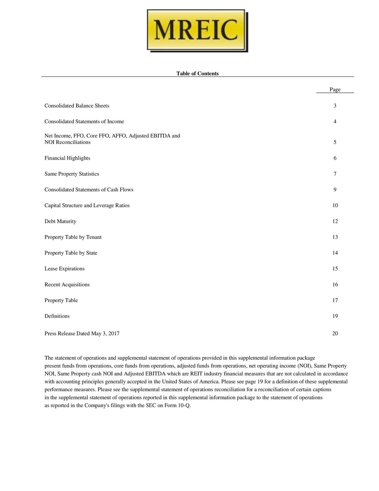 Monmouth Real Estate Investment Corporation 2017 Q2 Results