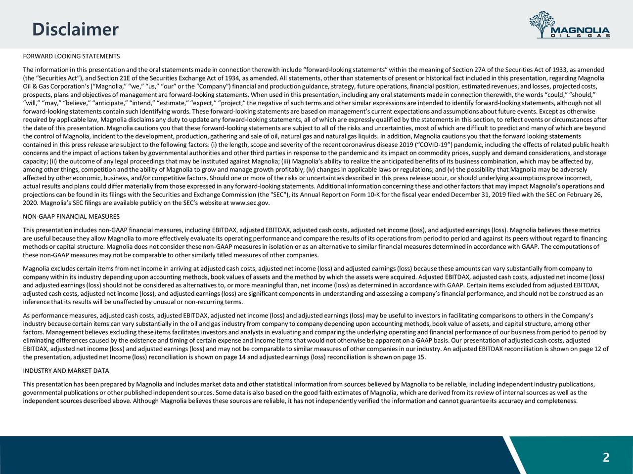 Magnolia Oil & Gas Corporation 2020 Q2 Results Earnings Call