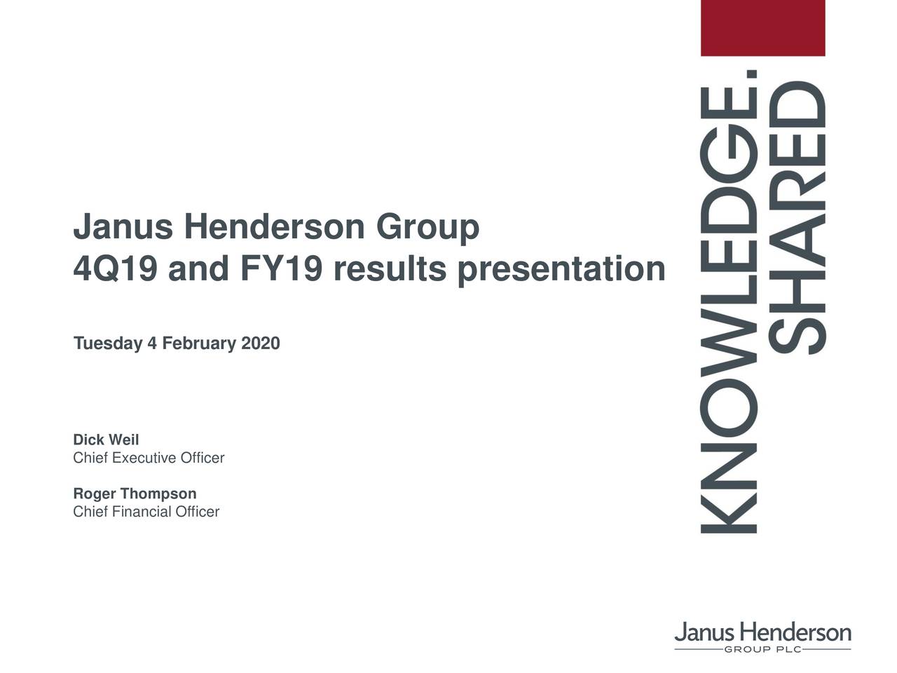 Janus Henderson Group plc 2019 Q4 Results Earnings Call