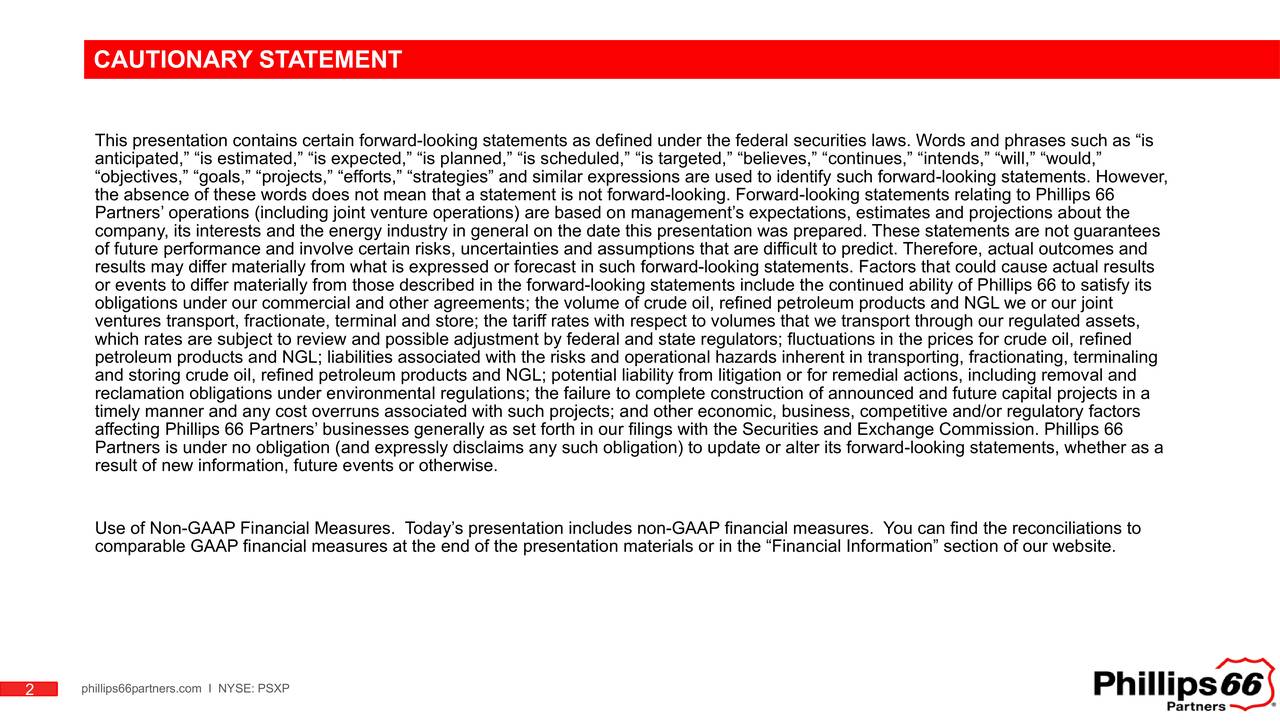 Phillips 66 Partners LP 2019 Q2 Results Earnings Call Slides (NYSE